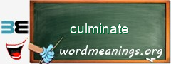 WordMeaning blackboard for culminate